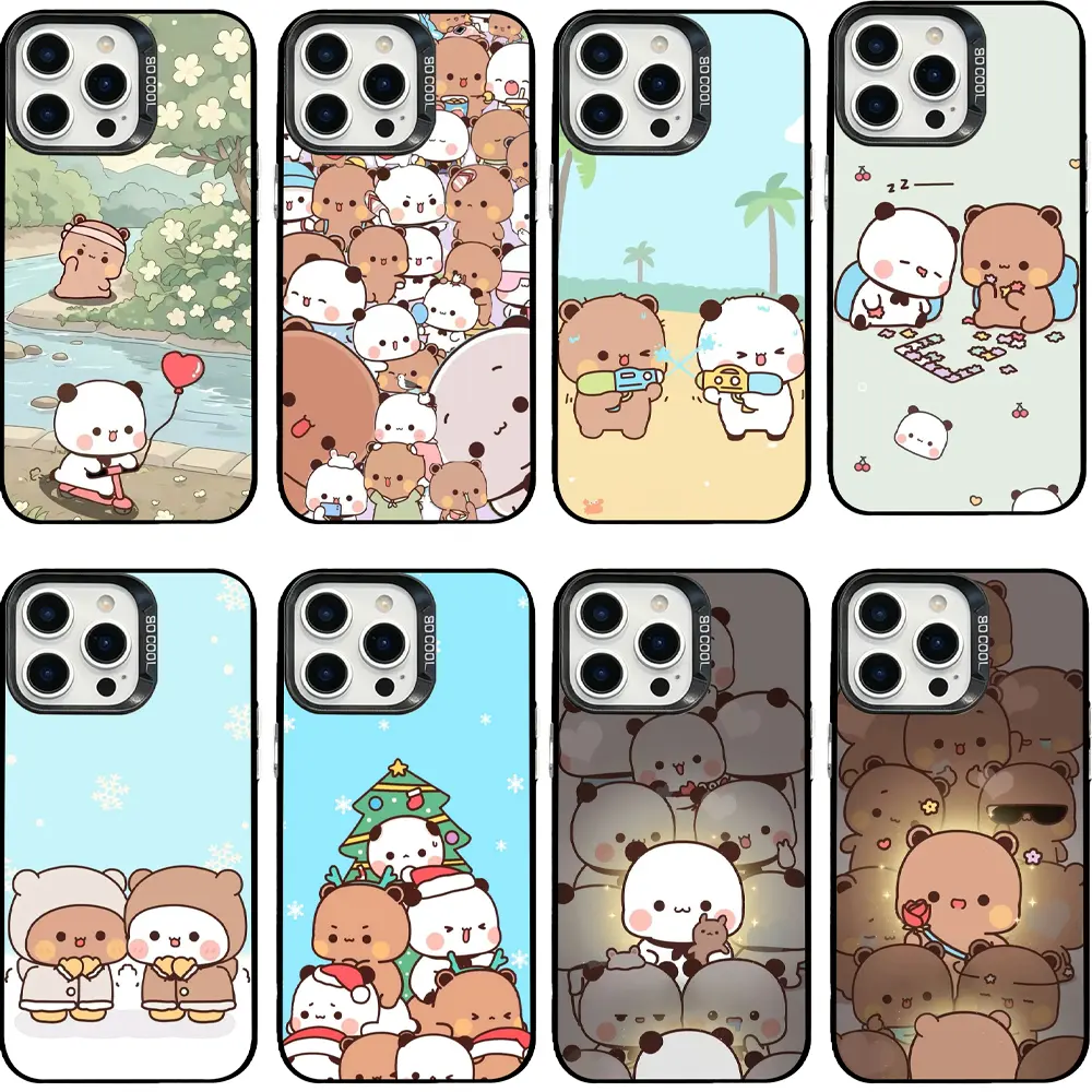 Yi Er & Bu Bu Couple Smartphone Casing - Protective Cover for iPhone 17 Air,16 Pro Max,15,14 Plus,13,12,11 - Kawaii Handheld Cellphone Devices Accessory, Perfect Birthday Valentine Gift