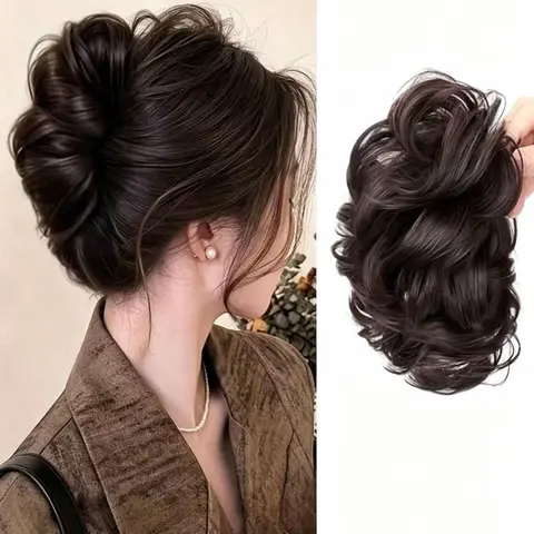 Women's Flower Bud Hair Claw, Natural Voluminous Bun Holder, Creates Full Head Shape, Daily Wear Accessory, Stylish and Comfortable, Volumizing Hair Clips, Fashion Hair Accessories, Hair Volume Clip