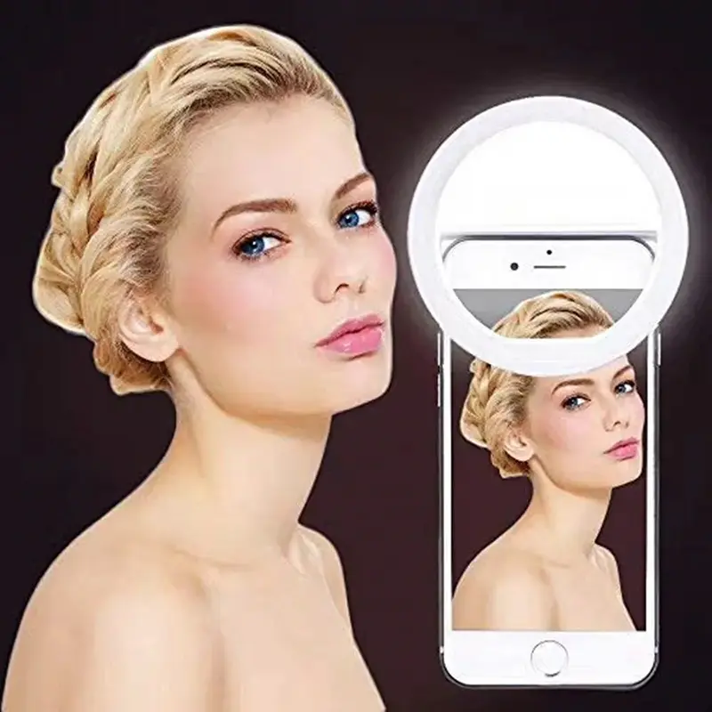 LED Selfie Ring Light Mobile Phone Lens LED Selfie Lamp Ring For ios&Android system Selfie Clip Light Accessory