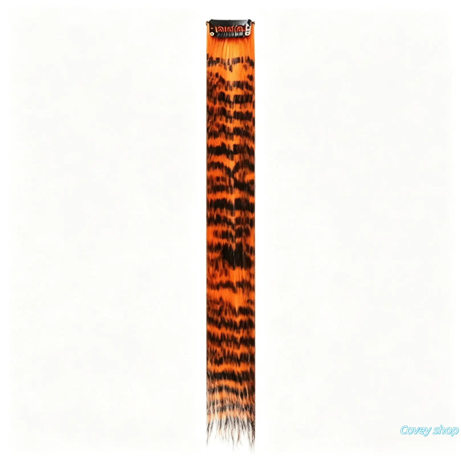 2Pcs Leopard Zebra Print Clip‑In Hair Extensions, Synthetic One‑Card Hidden Hair Streaks, Easy To Wear And Remove, Versatile Hair Accessories For Cosplay, Party Events And Daily Hairstyling