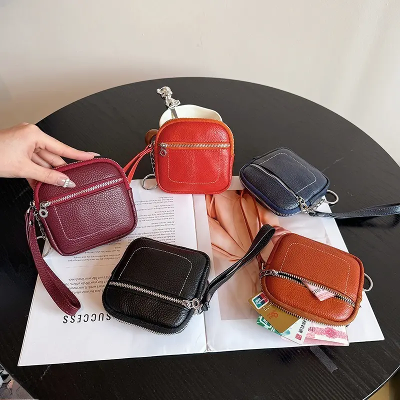 Genuine Leather Wristlet Clutch for Women, Streamlined & Compact Purse with Spacious Interior for Phone, Cards & Coins, Natural, Minimalist, Daily