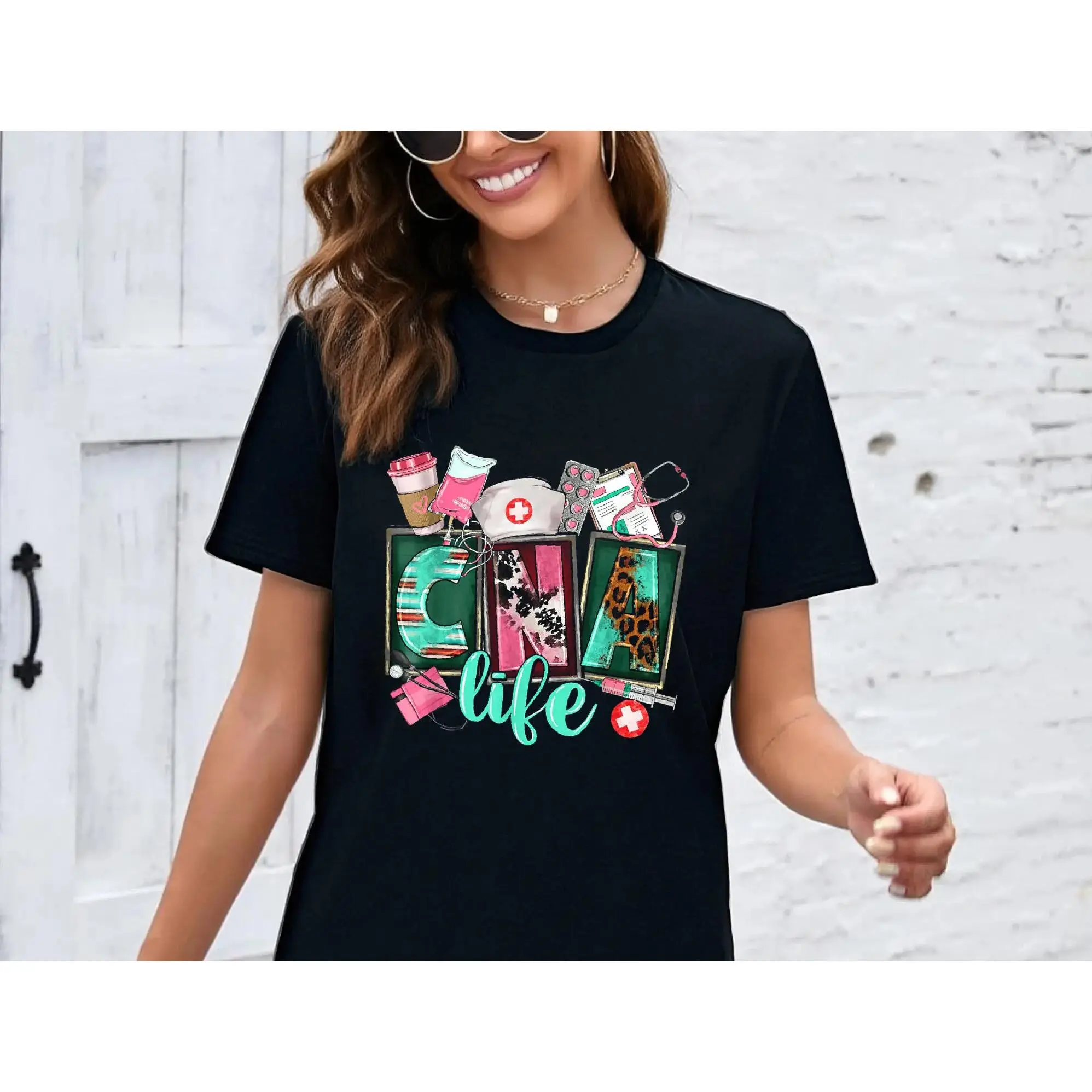 CNA Life Certified Nursing Assistant Medical Worker Hospital T-Shirt