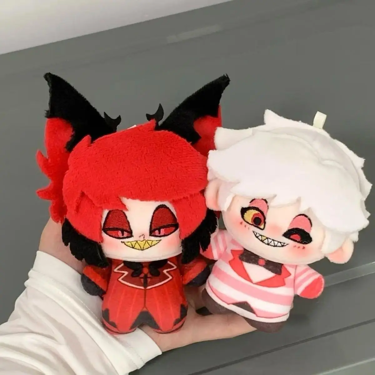 10cm Alastor Plushie Anime Cosplay Alastor Anthony Plush Keychain Figure Idol Decorative Pendant Mascot Xmas Gifts