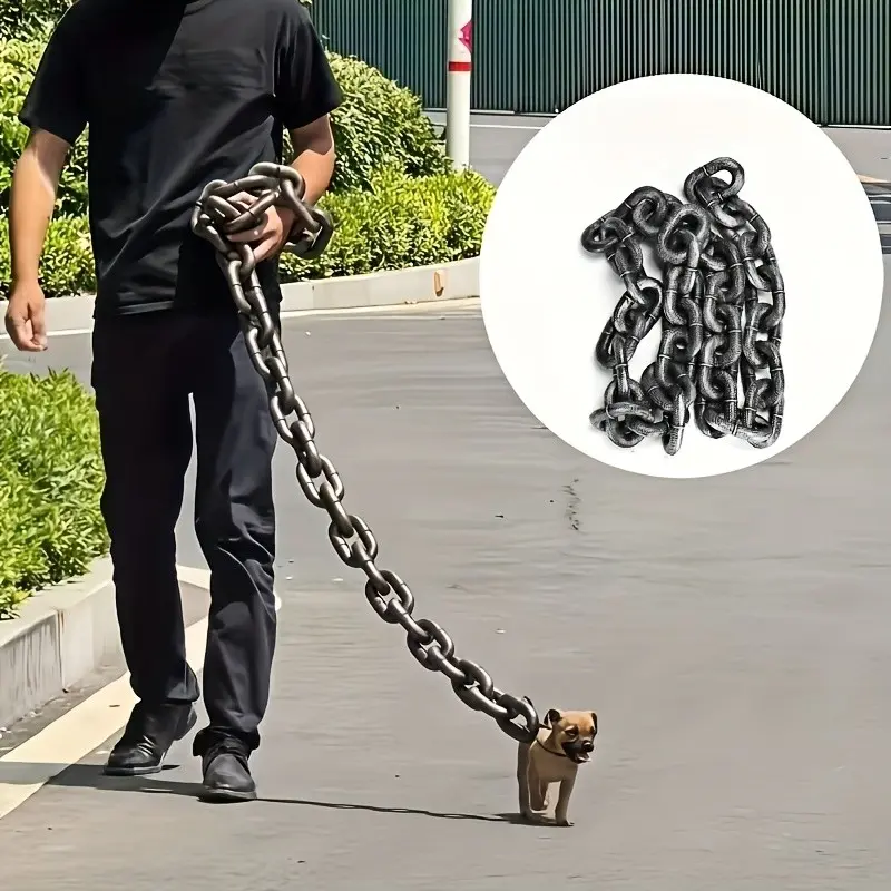 71-Inch Funny Dog Leash, Halloween Prank Chain, Lightweight Plastic Pet Rope, Durable and Portable, Ideal for Costume Parties and Outdoor Walks