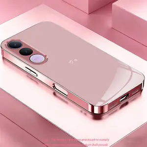 Minimalist and gentle double heart phone case for vivo S1/S1 Pro/V11i/V20/V20 Pro/V20 SE/V21 5G/V21/V21e/V23 5G/V23e 5G/V23e/V25/V25 Pro Full coverage, stylish and luxurious, high-value protective case