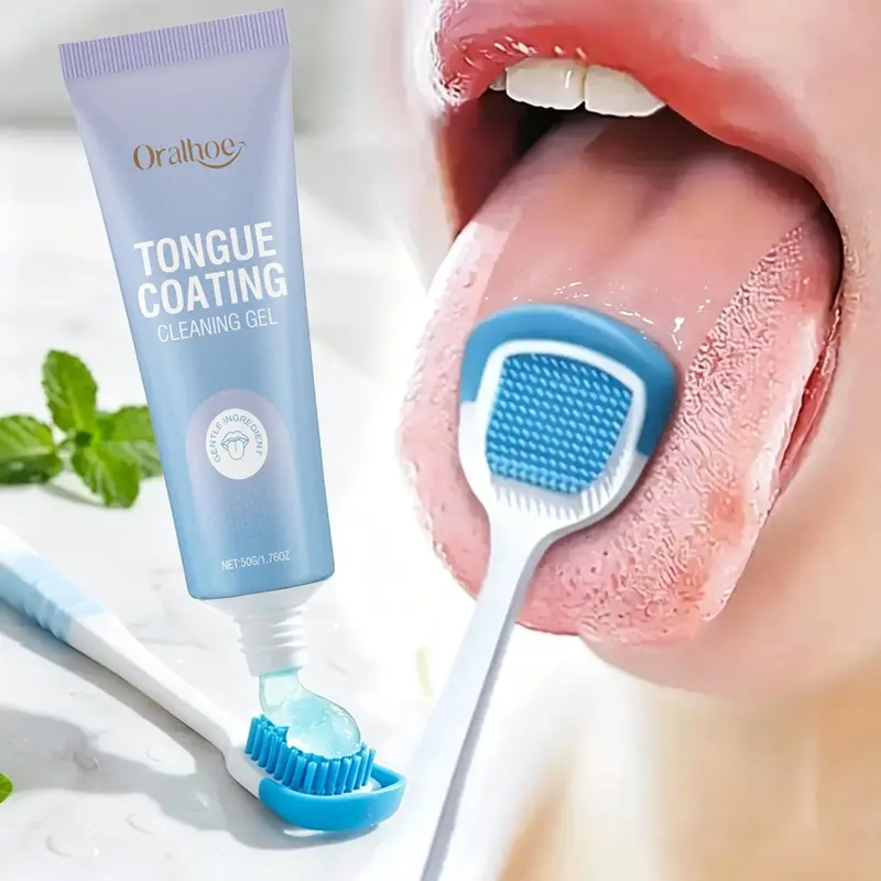 Tongue Cleaning Gel - Fresh Breath Oral Care Multi-Pack, Daily Mouth Odor Removal, Hygienic Dental Cleansing Solution Gentle Cleanser