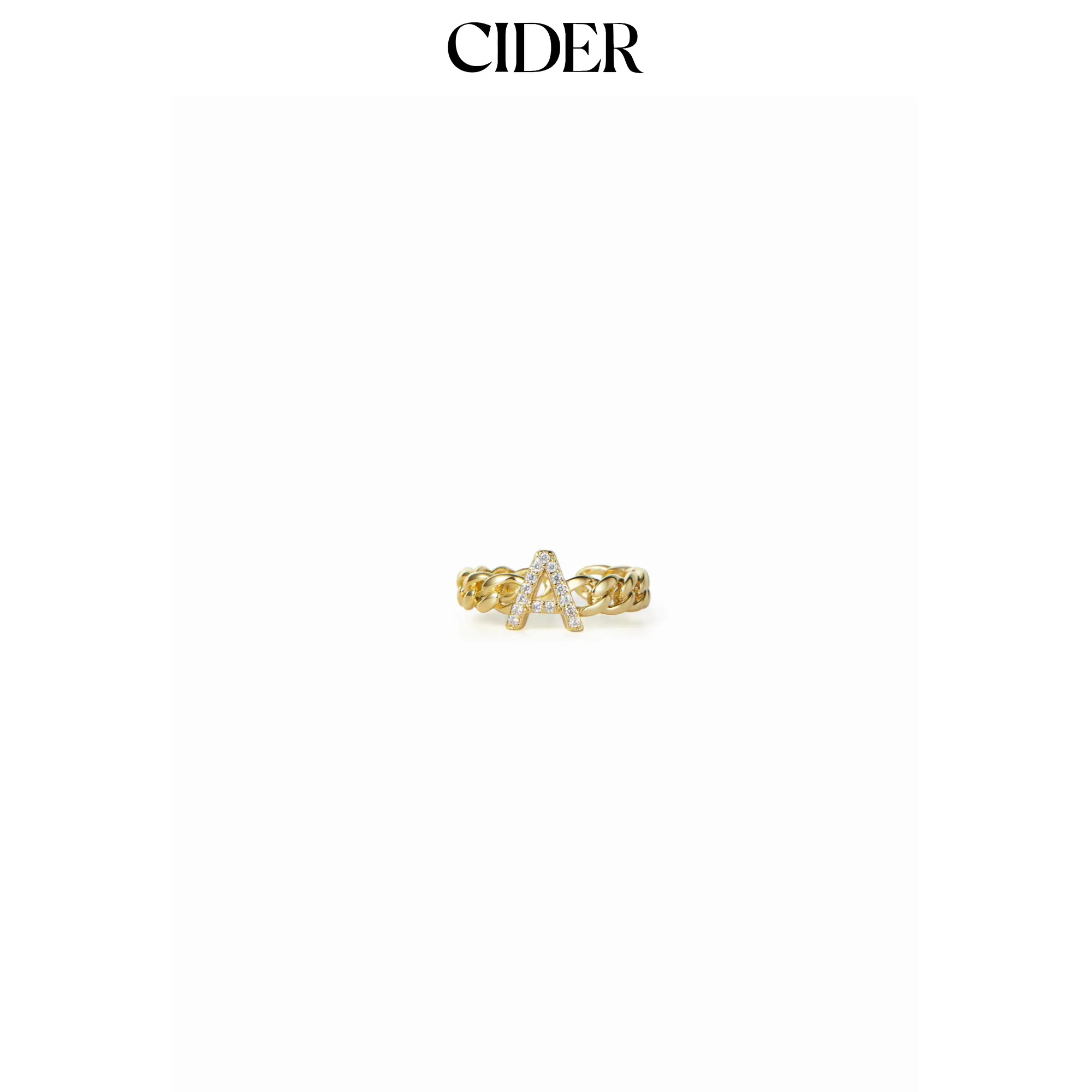 Cider LETTER OPEN RING