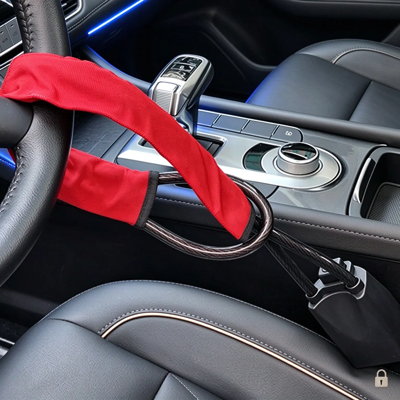 Steering Wheel Lock With Keys, Universal Vehicle Anti-Theft Security Device, Heavy Duty Deterrent Lock, Easy Install Car Safety Tool For Sedan, SUV, Truck And Van, Automotive Exterior Accessory