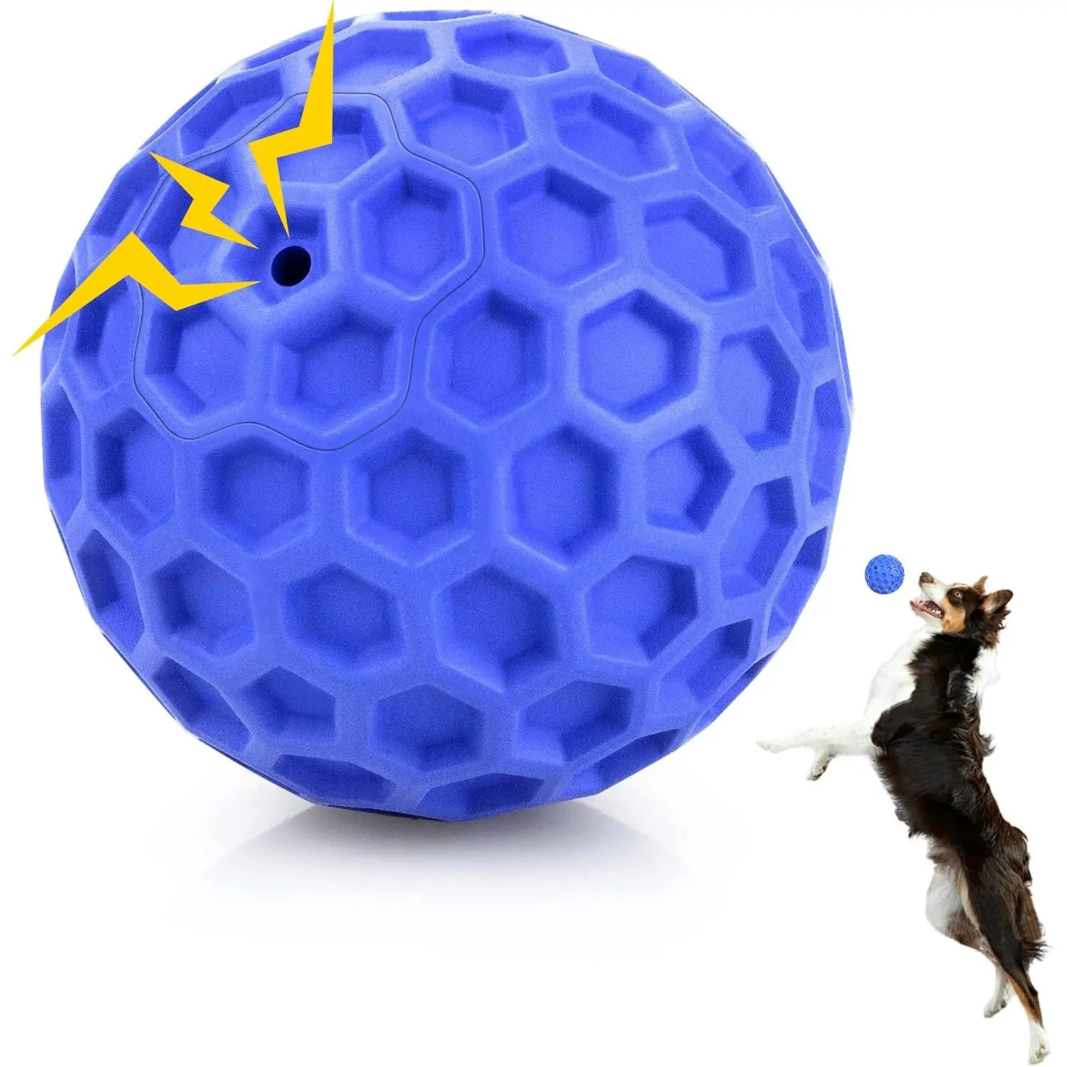 Indestructible Squeaky  Ball,  , Cleans , Interactive   for Aggressive Chewers,   for Large Breeds, Outdoor
