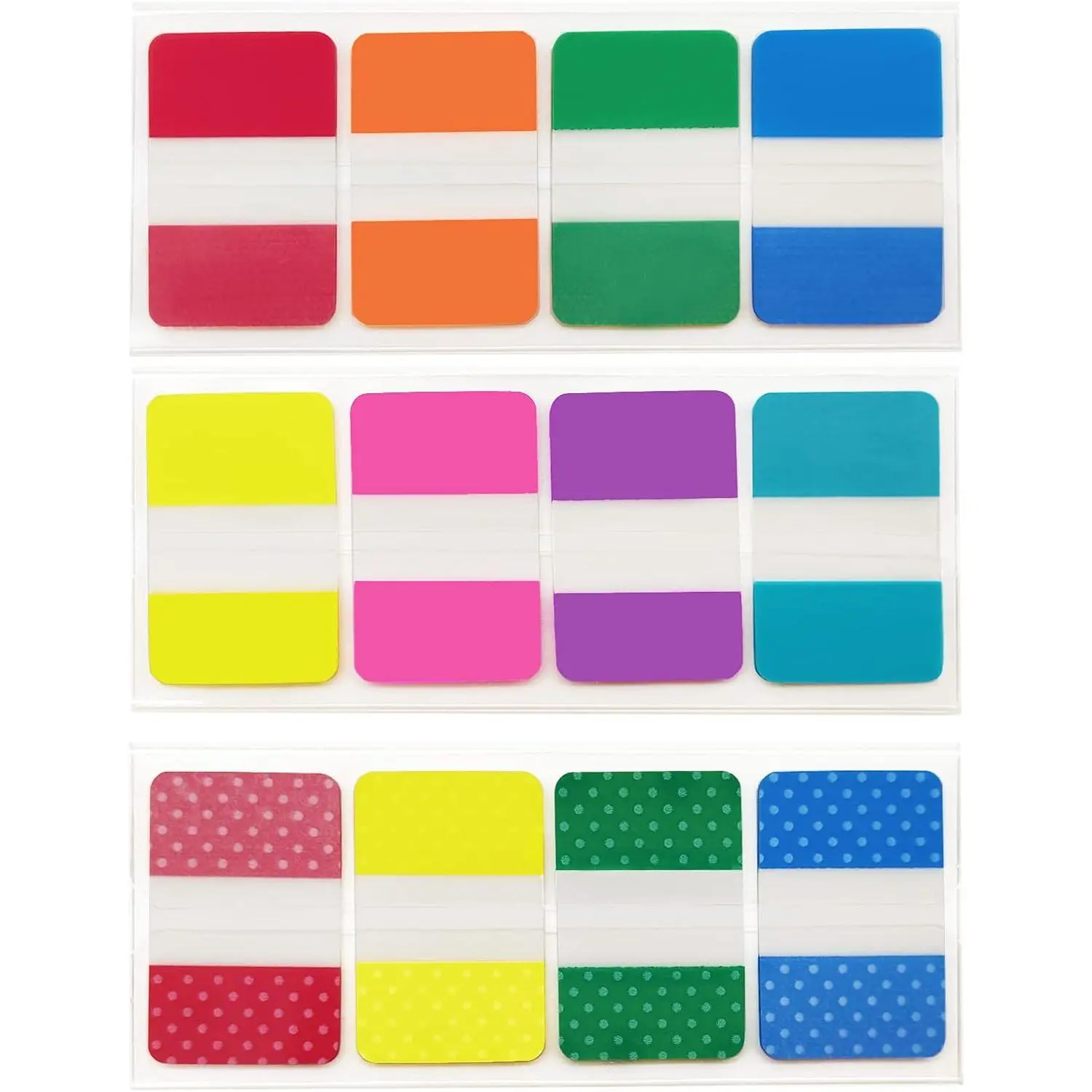 Sticky Index Tabs 240 count, 1 inch, Self Adhesive, 3 Dispensers | Write Tab Flags, Page Marker Bookmark, Divider Tabs Stick , 20 count/Color, for Office School  Filing Organization