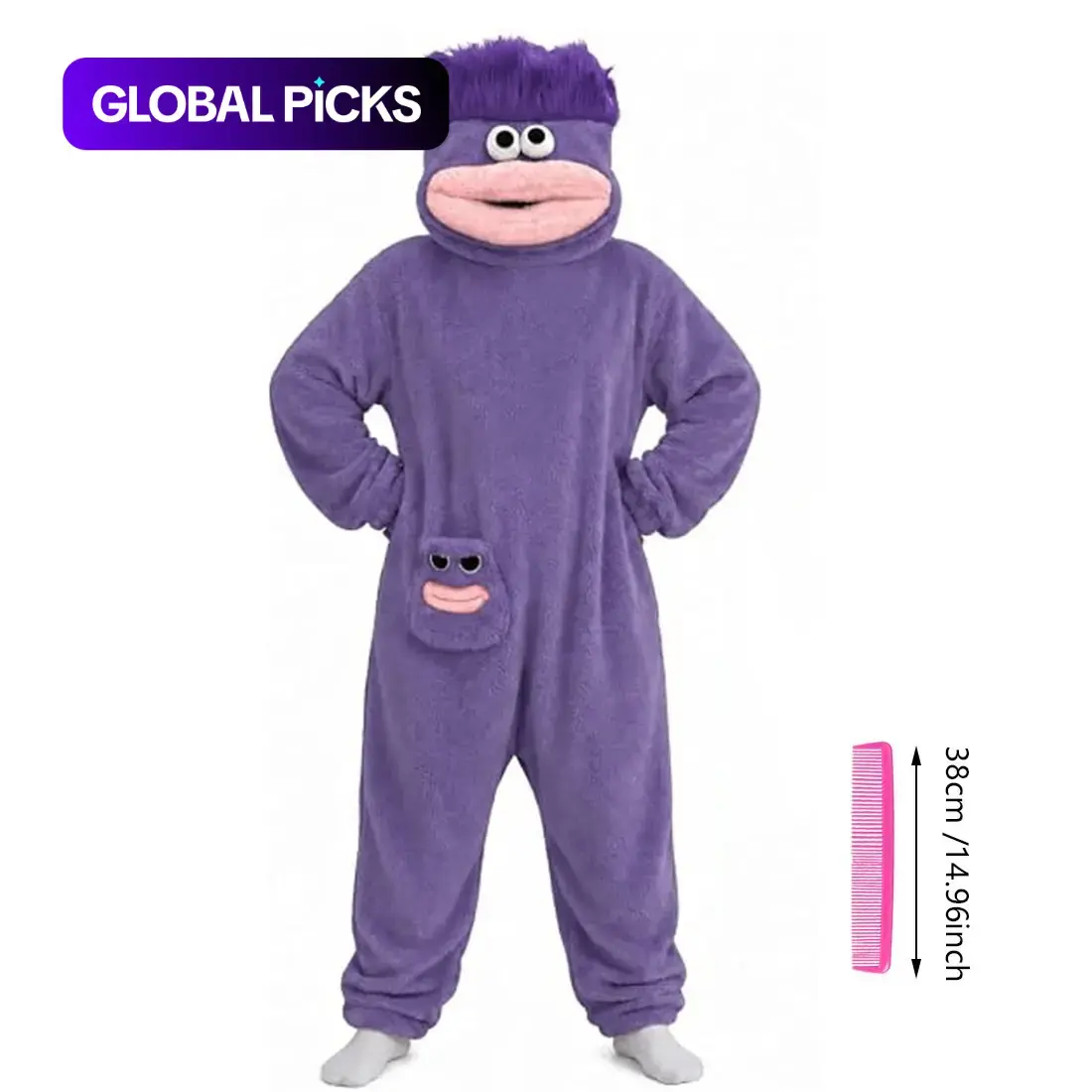 【Black Friday】Cute Monster Wearable Hooded Onesie with Pocket for Women & Men, Soft Plush Fleece Fabric, Warm Cozy Jumpsuit, Ideal for Home and Parties, Birthday Gift #GLOBAL PICKS