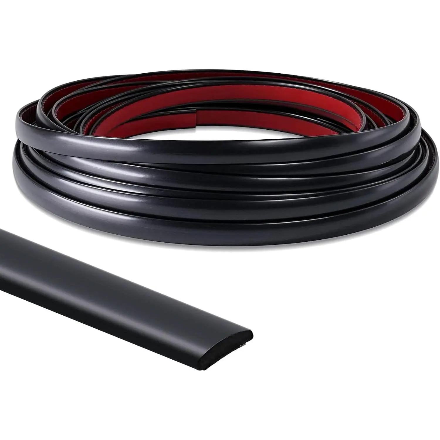 9.8Ft Peel and Stick Wall Molding Trim Matte Black | D Shape Flexible Molding Trim,  Self Adhesive, For Backsplash Mirror Wall Window Door Frames