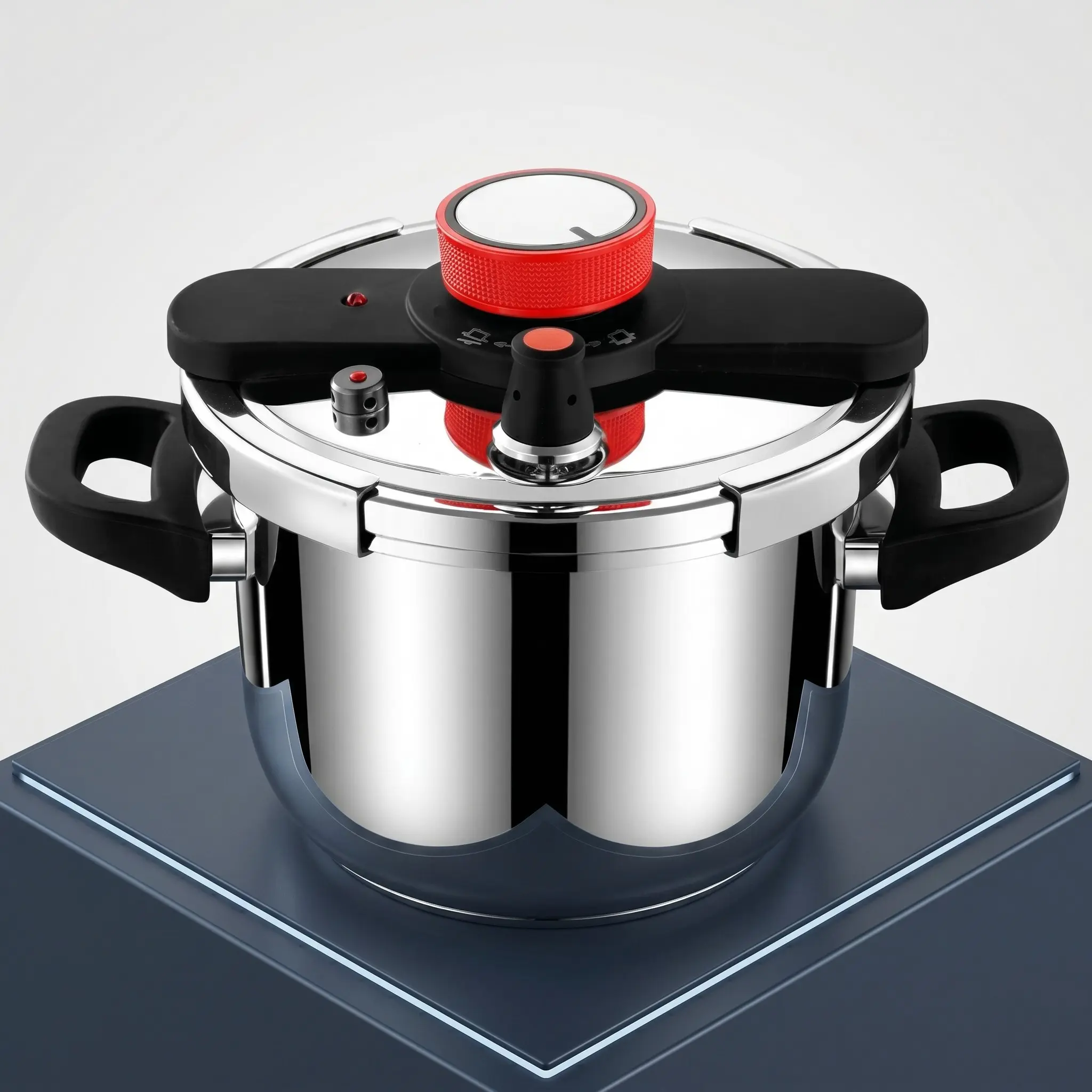 Explosion-Proof Energy-Saving Pressure Cooker, Cookware, Thick Stainless Steel, Safety Valve, Polished Body, Single Hand Operation, Universal Use, Kitchenware