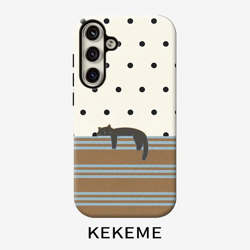 Fun cartoon black cat creative pattern, 2-in-1 phone case for iPhone and Samsung Galaxy S26 S25 S24 S23 S22 S21 FE Plus EDGE Ultra, A57 A37 A17 A26 A36 A56 A07 A16 A27 A25 A35 A55 A06 A15 A24 A54 A05 A14 A23 A33 A53 A04 A13