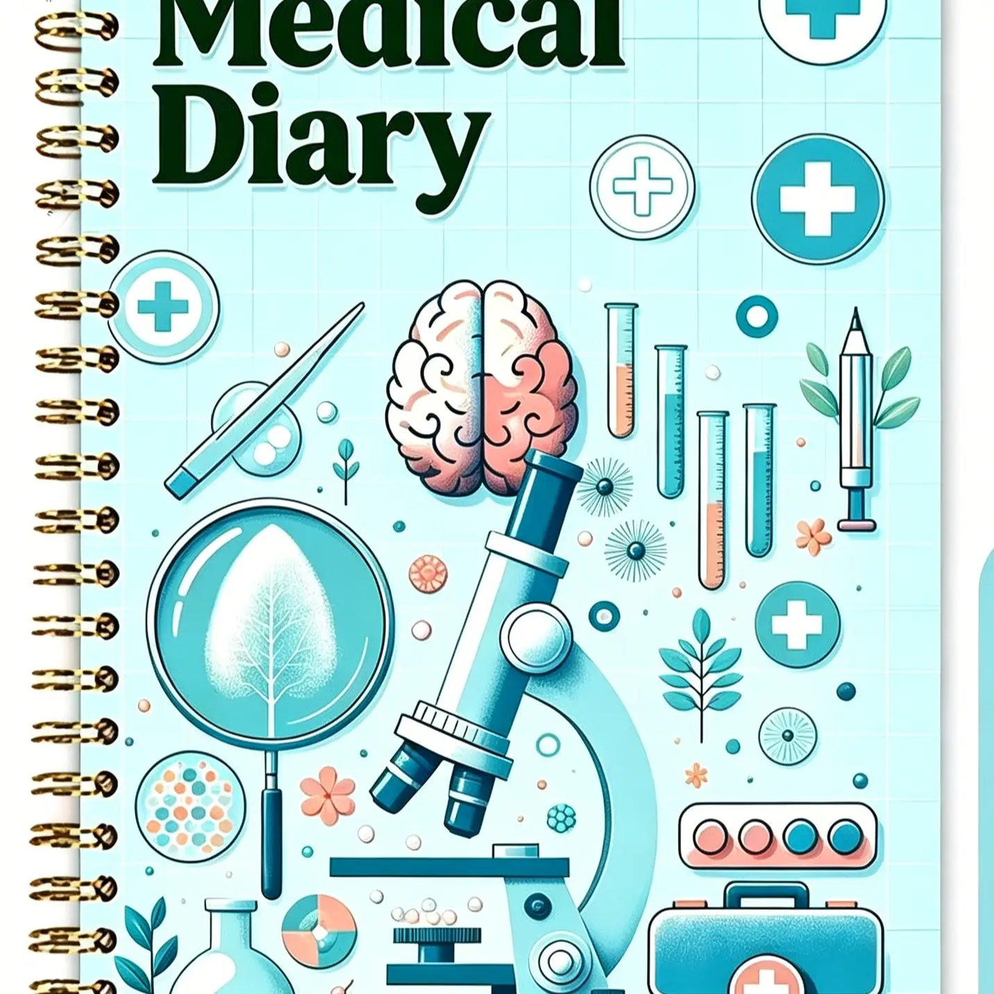 Medical Diary Spiral Notebook, Health Log & Medical Record Journal, Essential Tool for Nurses & Patients, Organize Your Healthcare Records