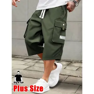 Summer Men's Workwear Shorts Casual Outdoor Lightweight Breathable Multi Pocket Tactical Sports Shorts Loose and Versatile Drawstring Pants