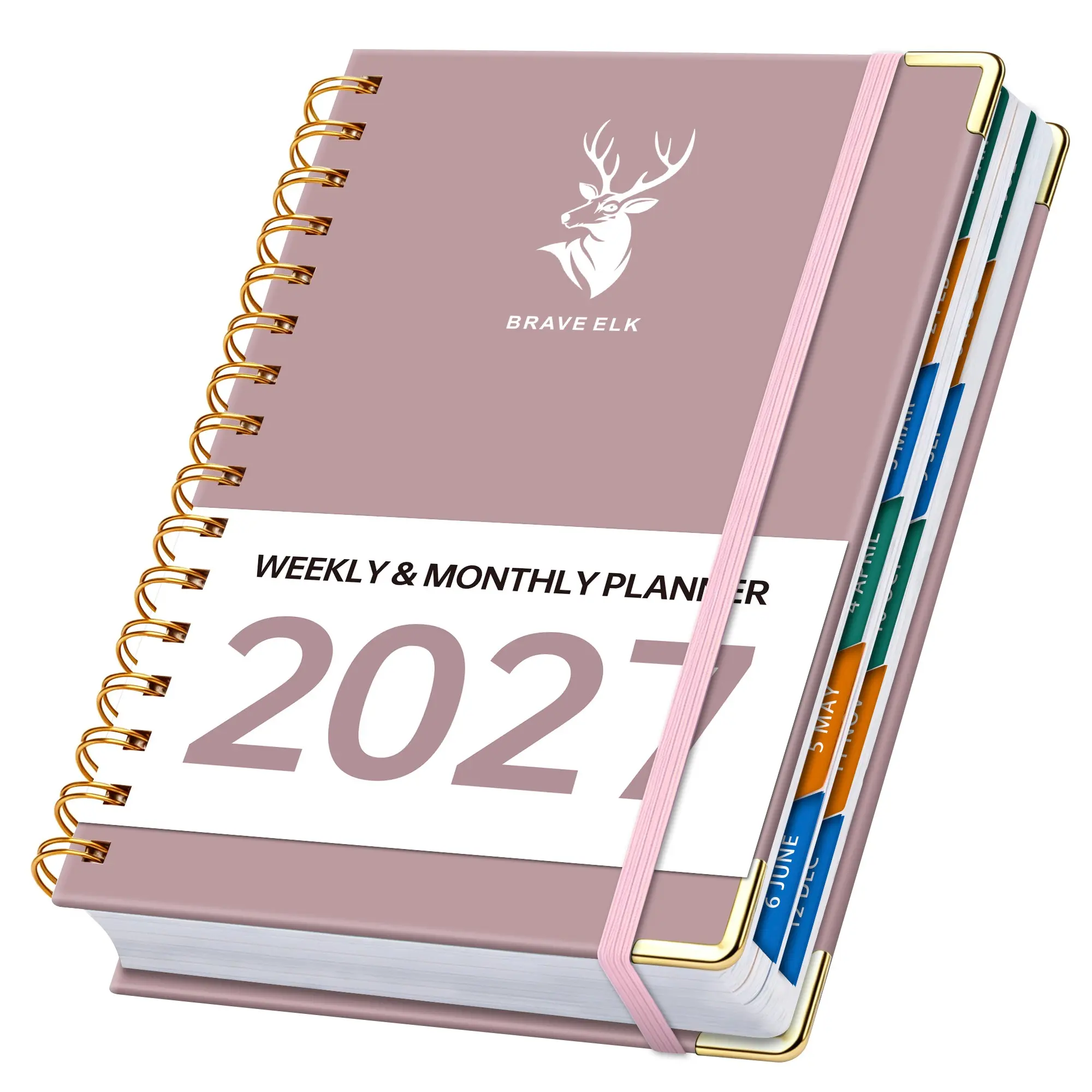 2027 Planner Weekly and Monthly | Spiral-Bound Schedule Book, 400 Pages Thickened Paper | 2027 Calendar, Annual Goals Tracking - Time Management System，Personal Daily Plan，The perfect holiday gift
