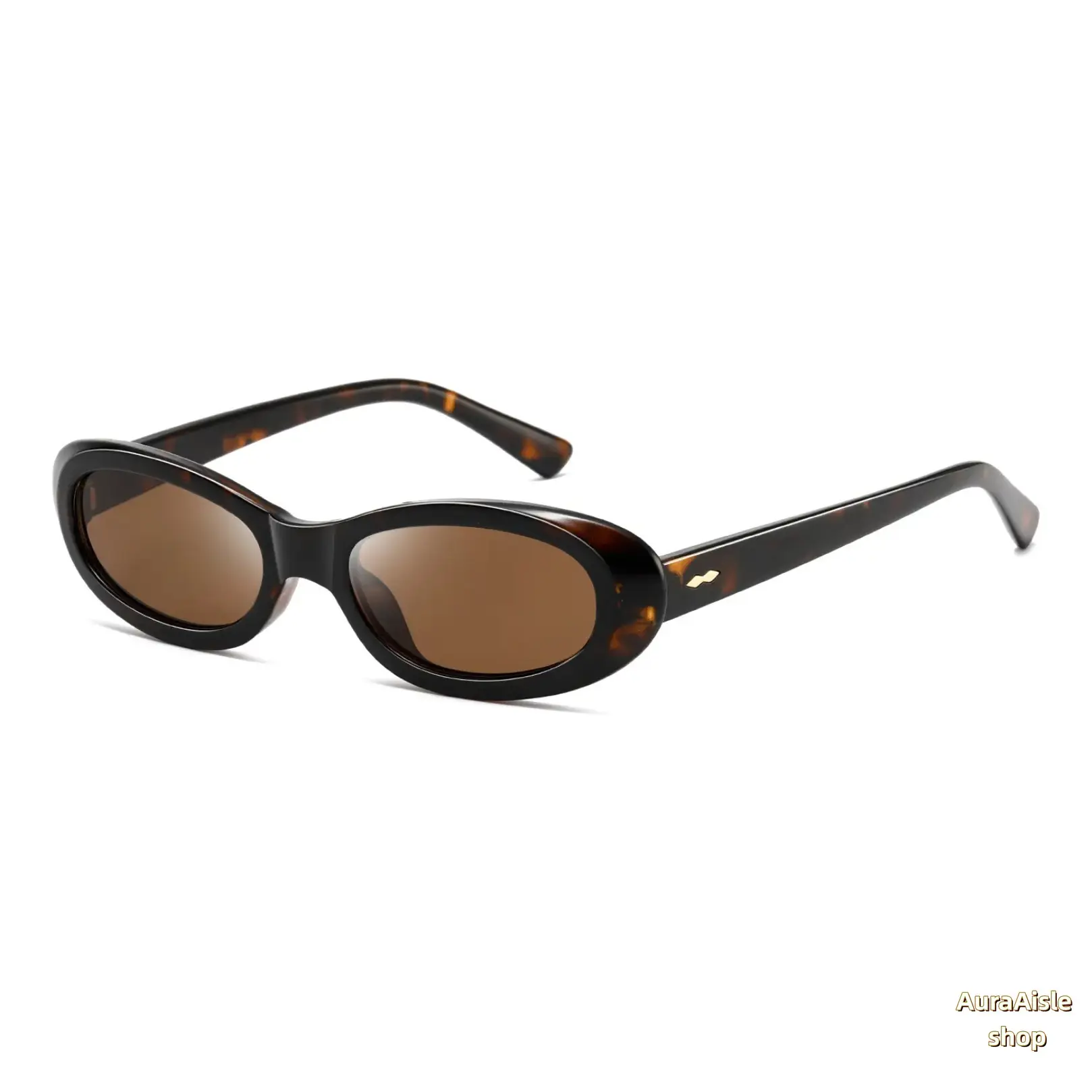 Unisex Retro Chunky Oval Full-Rim Sunglasses - Lightweight Plastic PC (Polycarbonate) Frames, UV400 UV-Protection Lenses, Classic Fashion Eyewear for Casual Wear, Daily Outfits, Travel Sightseeing