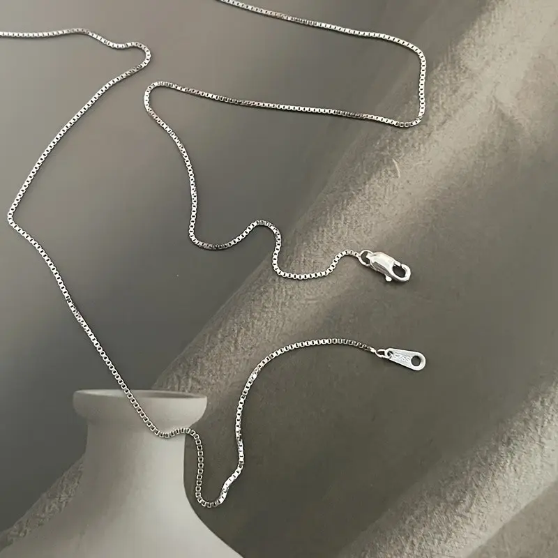 925 Sterling Silvery Women's Necklace, Exquisite and Durable, Available in 16/ 18/ 20/ 22/ 24 Inches, Ideal for Matching Pendants