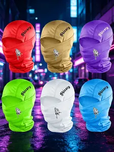 6pcs Unisex Letter and Pray Printing Balaclava Mask Neck Gaiter Headwear Breathable Ski Mask for Men Women Outdoor Sports Hiking Fishing Commuting Suitable for Daily Wear