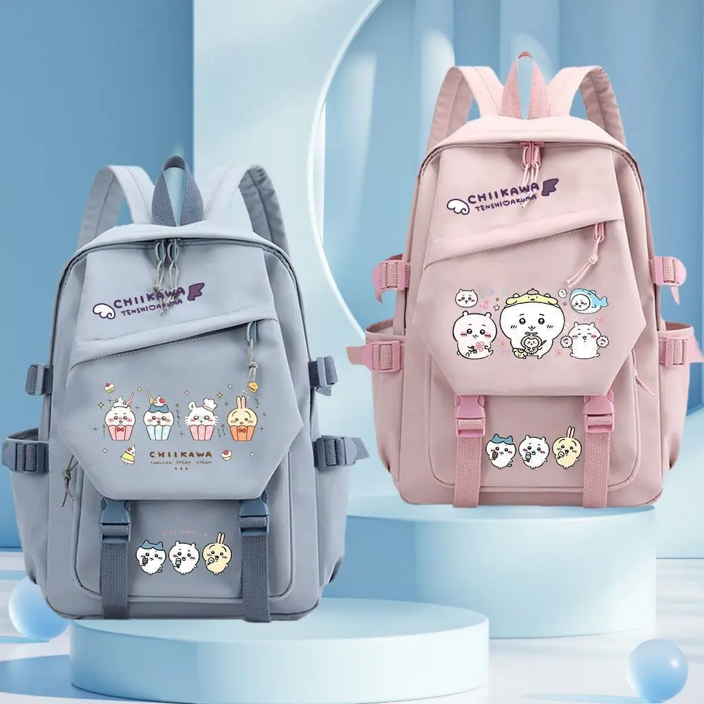 Chiikawa Backpack, Hachiware Usagi Cartoon Student School Bag, Cute Character Backpack for Elementary Students Grades 3-6, Japanese Style Campus Daypack