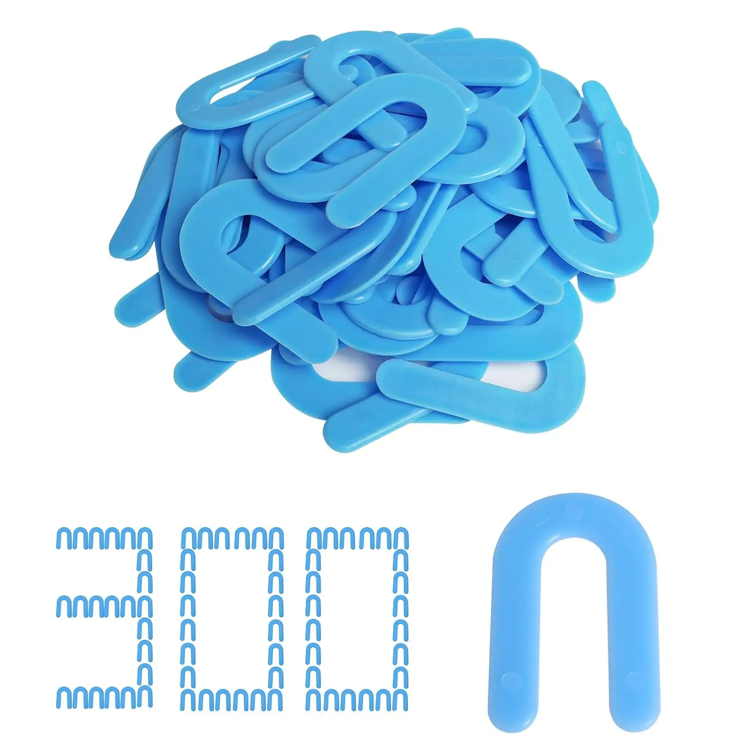 U Tile Spacers 1/16 Inch, 300Pcs Shims for| Bule Tile Leveling clips, Horseshoe Shims, U-Shims Tile Leveling System for Wall Tile Install