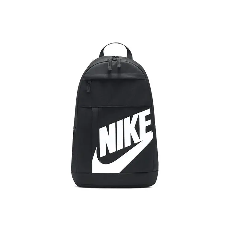Nike Elemental Backpacks for School, Large Logo Polyester Bag for Students-Couples, Black or White