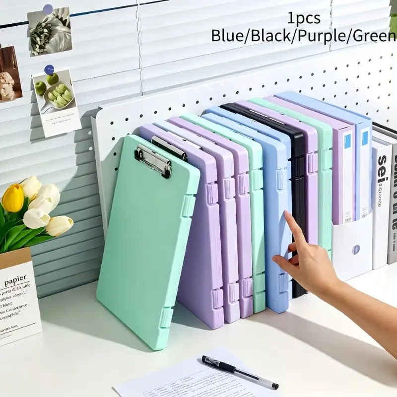 Multipurpose A4 Clipboard Folder: Student Writing Board, Multifunctional Clipboard, Exam Paper Storage Case, and Portable Document Folder, Clipboards with Storage