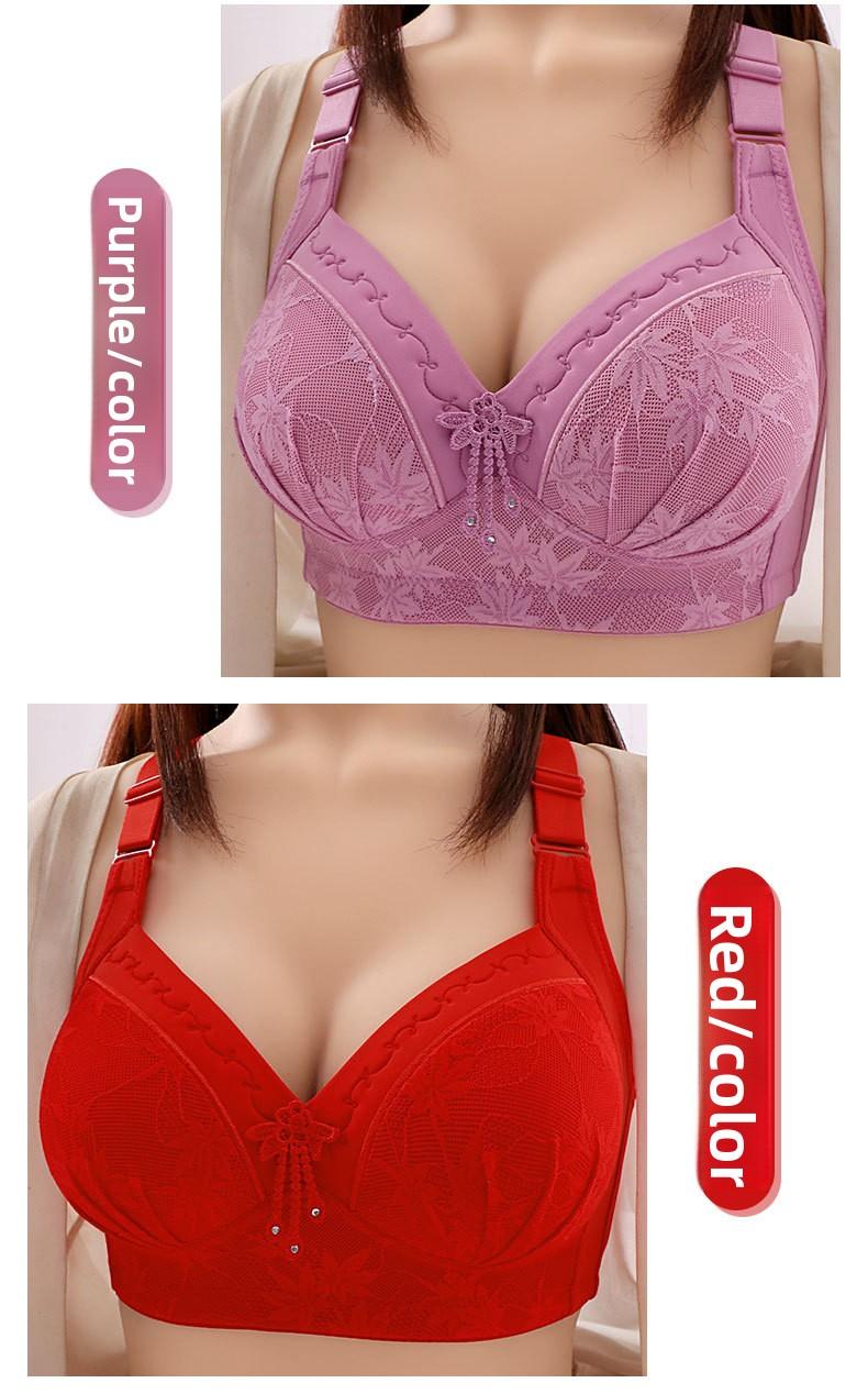 5 PCS/ 3PCS Elegant Lace Non-Wired Bra for Women Comfortable Push-Up Bralette Everyday Underwear Lift Support Breathable Lingerie T-Shirt Mother Fashion -RR