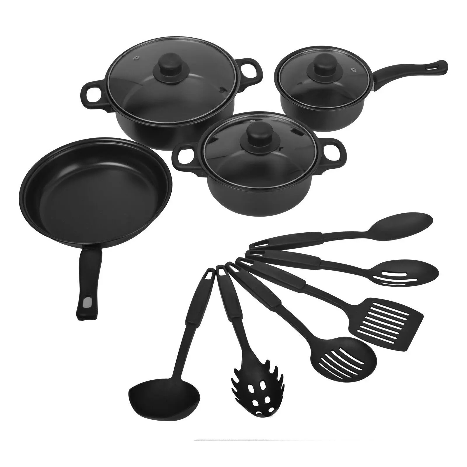 13pcs Nonstick Cookware Set with Lids, Premium Cookware Set, Home Chef Kitchen Pots and Pans Set, Multi Purpose Cooking Set, Available in 5 Colors