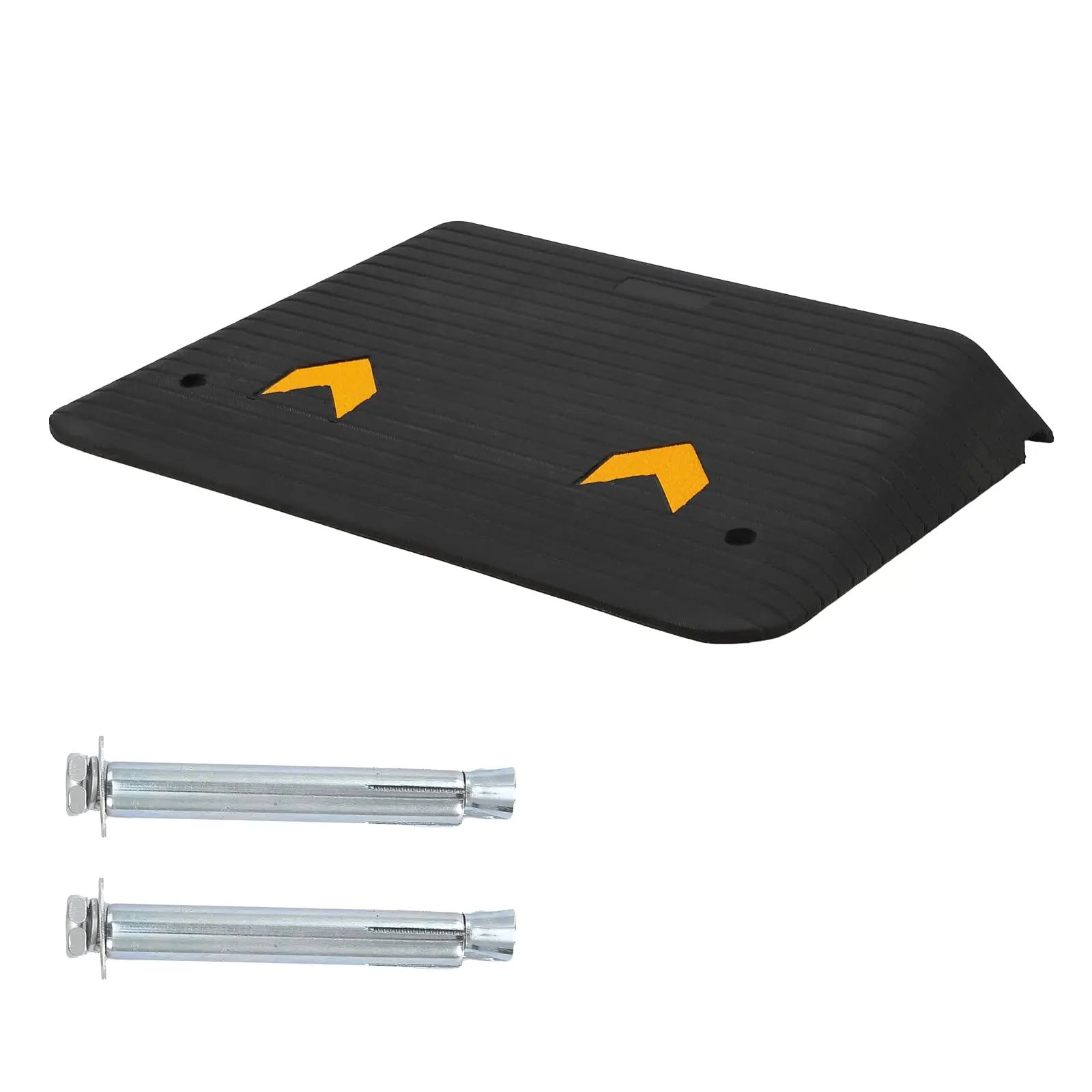 Garvee Heavy Duty Rubber Threshold Ramp for Wheelchairs – Non-Slip Mobility Aid Ramp – 33,000 lbs Capacity – Safe Curb Access for Home Doorways & Driveways – 1 Piece – Size: 90.17×45.72×7.62cm