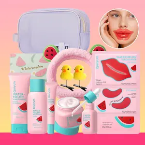 Quiyum Watermelon Niacinamide Skin Care Sets, Face Set, Glow Emergency Set, Beauty Set, Cleanser 100g + Toner 160ML + Eye Cream 20g + Moisturizer 50g + Serum 17ML, Skin Care Kit