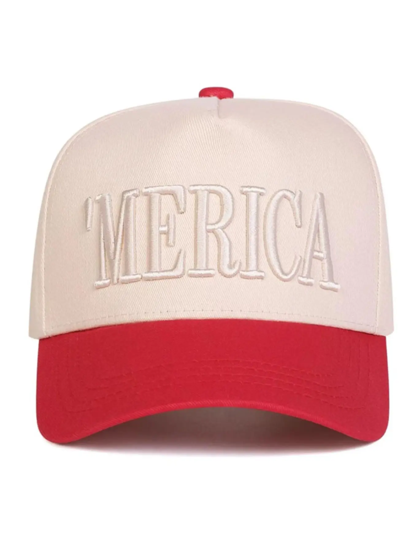 Alternative Aesthetics: American Patriotic Slogan Baseball Cap — Retro Two-Tone Canvas Trucker Cap — High-Quality Embroidered Slogan "Dad Cap" — Unisex Baseball Cap Dad Trucker Hat — Graphic Hat