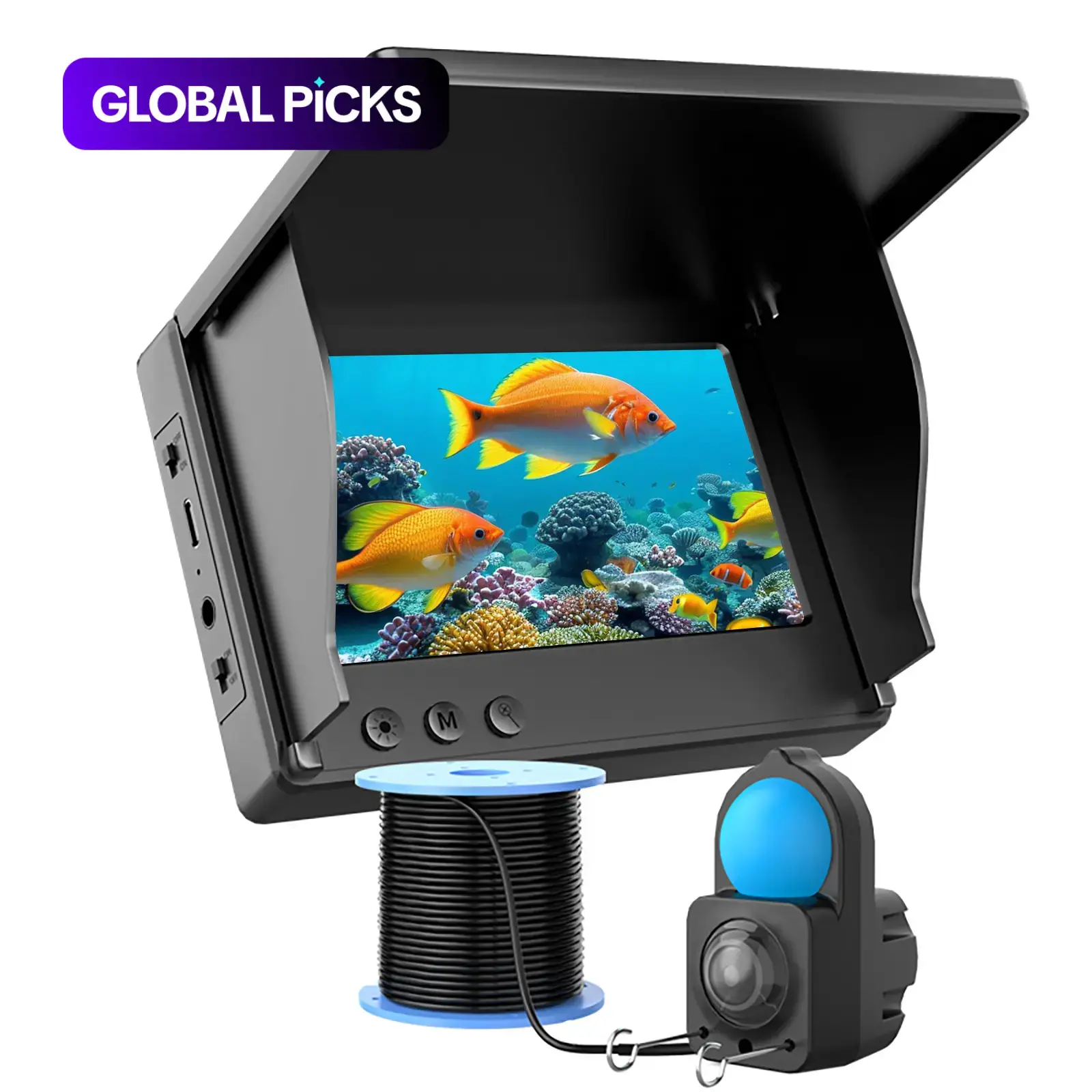 Portable Underwater Fishing Camera with 4.3-Inch LCD Display, Infrared Night Vision, Waterproof Visual Fish Finder, Ideal Gift for Men & Anglers
