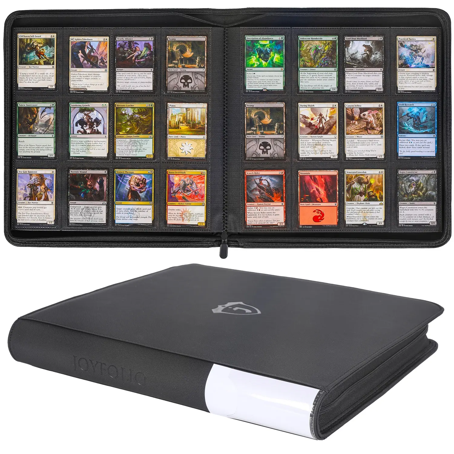 Card Binder 12 Pocket,Trading Card Binder Holds up to 480 Cards ,Zipper Card Holder Album Compatible with TCG Card/Game Cards/Sports Card