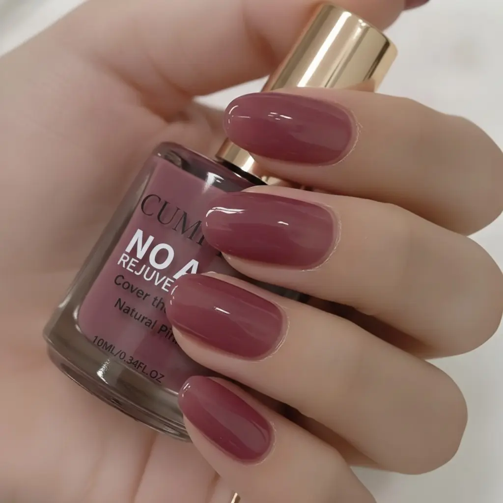 Ice-Clear Bayberry Nail Polish, Dries quickly without baking, easy to apply, strengthens weak and thin nails, brightens nails with a naturally glossy finish, long-lasting and attractive, Radiant look, suitable for daily commutes, nail art enthusiasts