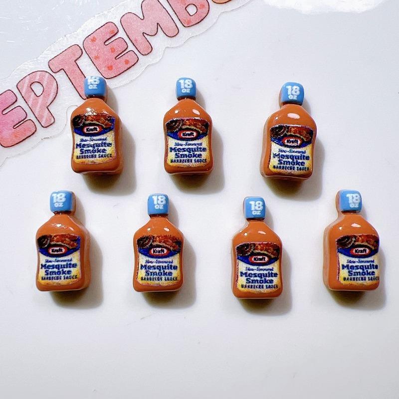 14Counts Miniature Sauce & Condiment Models - Adorable DIY Craft Decor, Play Kitchen Accessories for Phones/Frames/Fridges/Journals (Includes Ketchup/Mustard/Mayo/Soy/BBQ/Syrup/Salad Dressing) - Handmade Mini Food Replicas, Play Set
