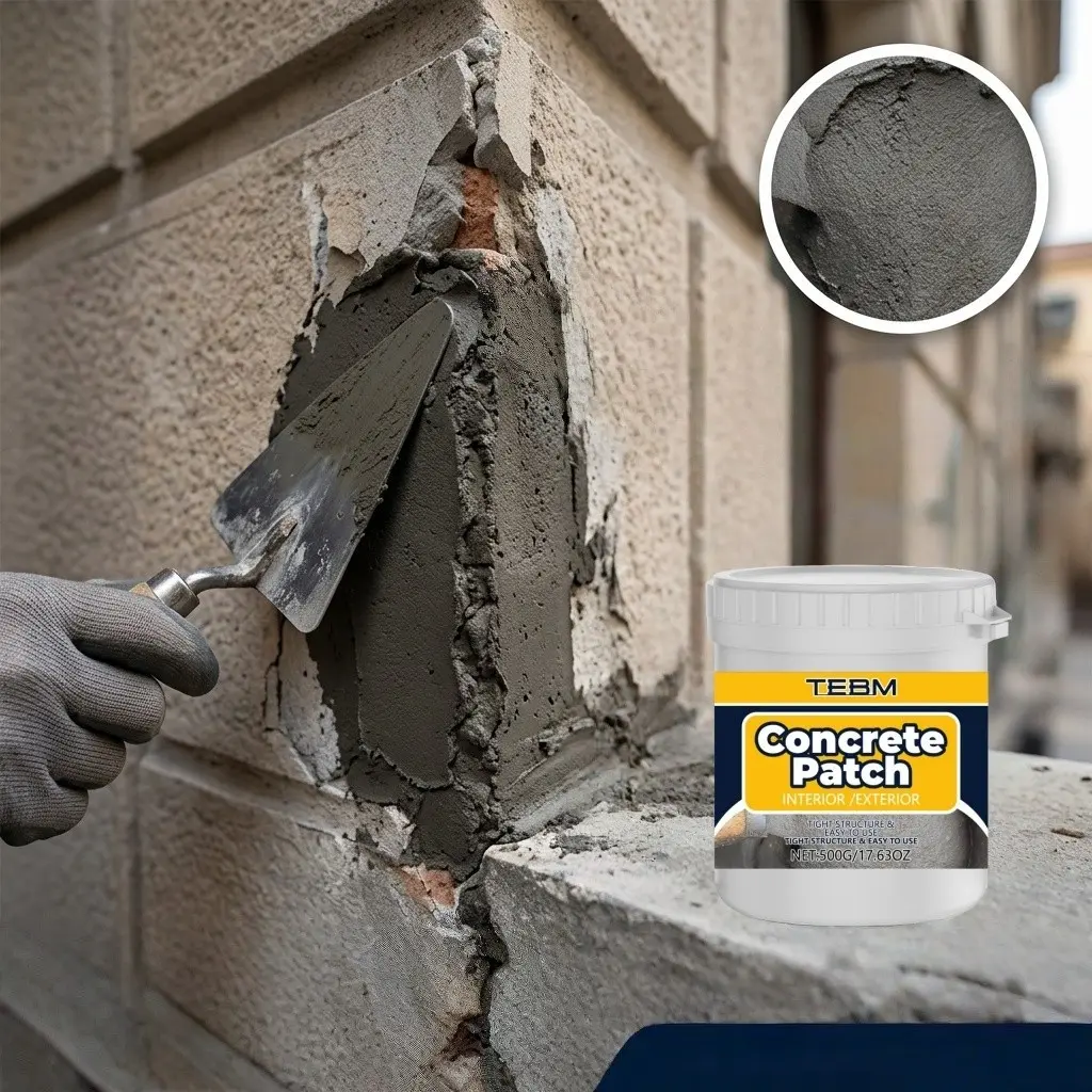 Concrete Repair Mortar, Durable Waterproof Heavy-Duty, Easy Mix and Apply, Ideal for Indoor Basement Walls, Foundation Cracks, Pool Decks, Property Management, Magic Crack Filler for Concrete