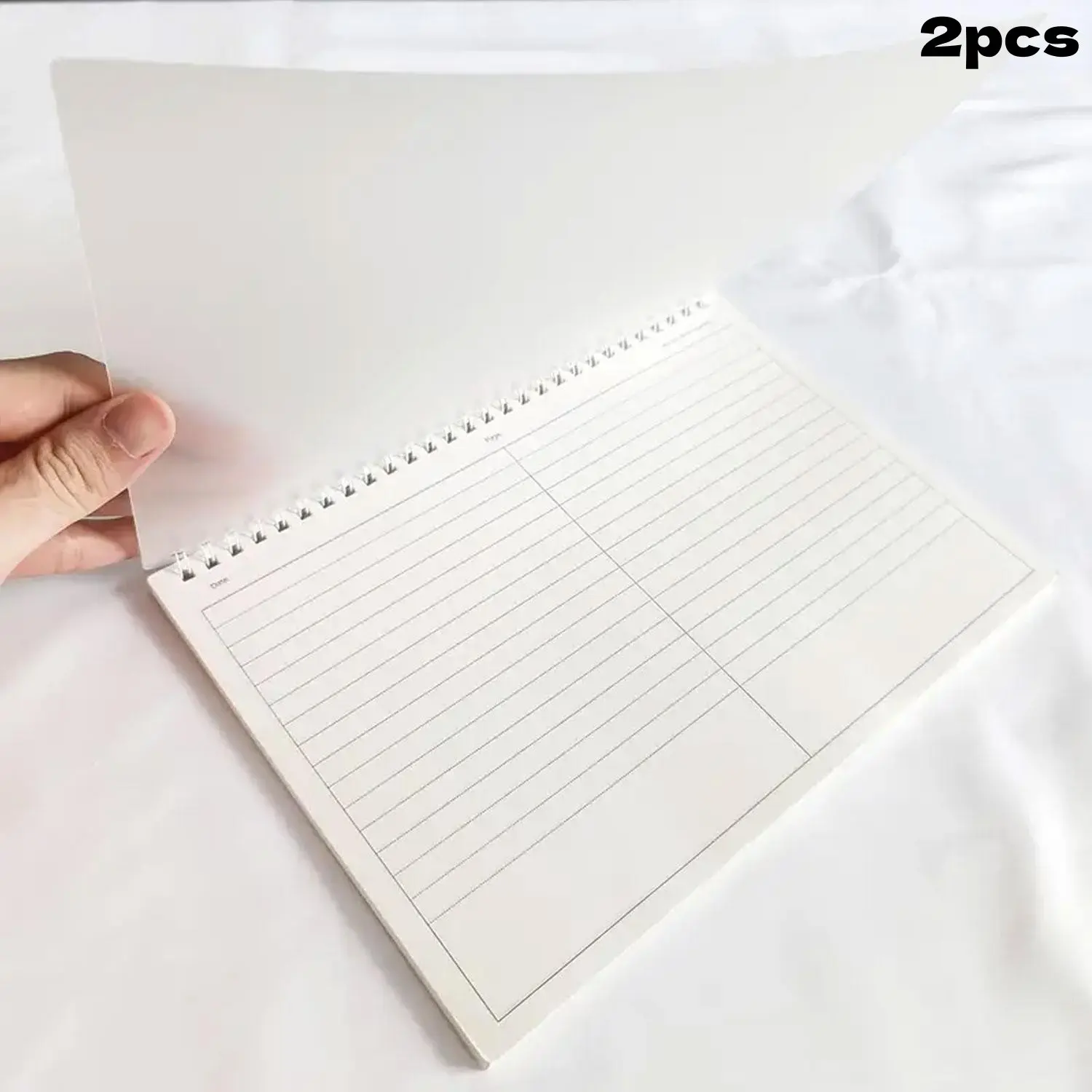 2 Pack B5 Lined Spiral Notebook, Soft PVC Cover, Horizontal Column Layout Design, Waterproof Durable Journal, Ideal For Study Notes, Math Notebook, Office Records, School & Office Stationery, Office Stationery Supplies