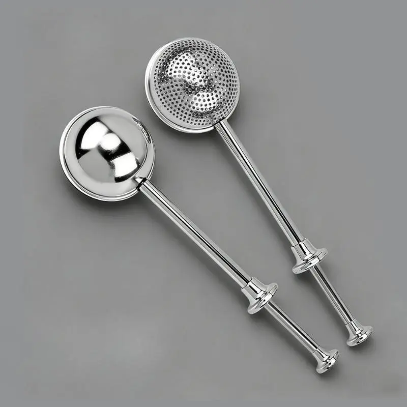 2-Piece Stainless Steel Flour Duster Set, Push-Type Sifter Wand with Long Handle, Baking Supplies for Even Powdered Sugar & Flour Sprinkling, Kitchen Bakeware Utensils, 2Pcs