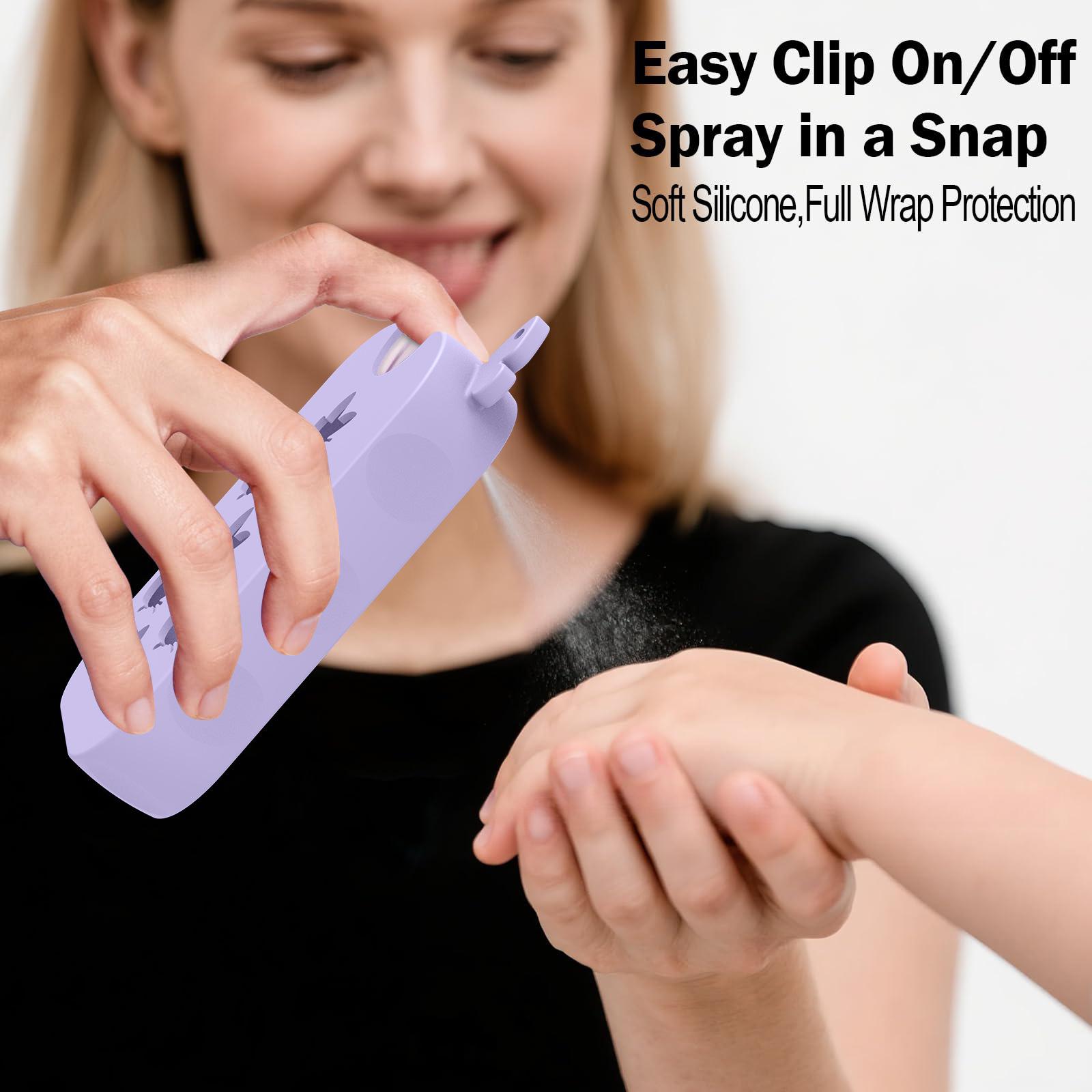 30ml Card-Style Travel Spray Bottle - Leakproof Refillable Perfume Atomizer for Toiletries, Portable Mini Sprayer Set with funnel, PP silicone case, Perfume dispenser