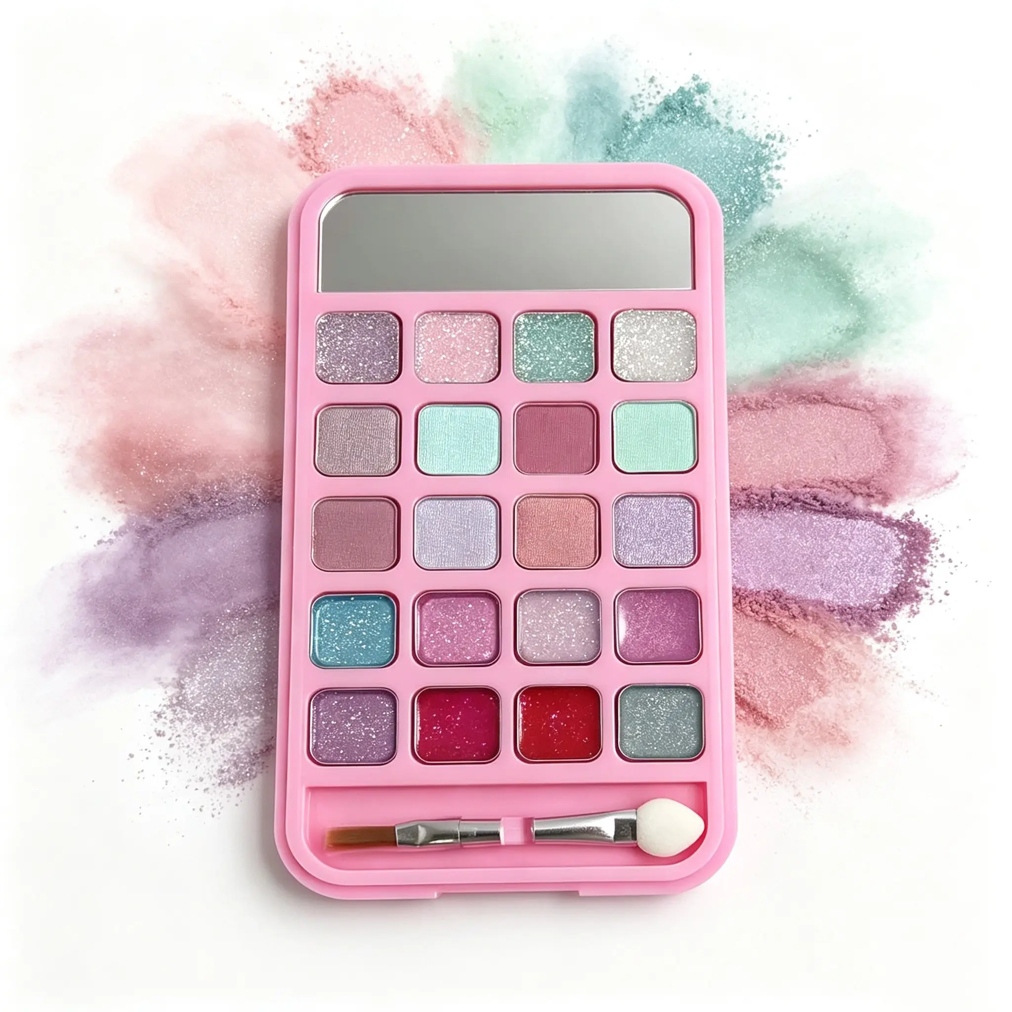 20 Color Eyeshadow Palette with Rhinestones, Shimmer Matte Multicolor Eye Makeup, Long-Lasting High Pigment Eyeshadow Set, Holiday Birthday Gift Box