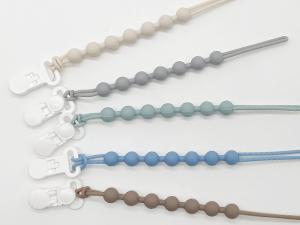 5-Pack Silicone Pacifier Clip, One-Piece Silicone Pacifier Holder Clip for Boys & Baby Girl Binky Clips Rust-Free Holders Unisex Newborns Shower Birthday Gifts (Blue)