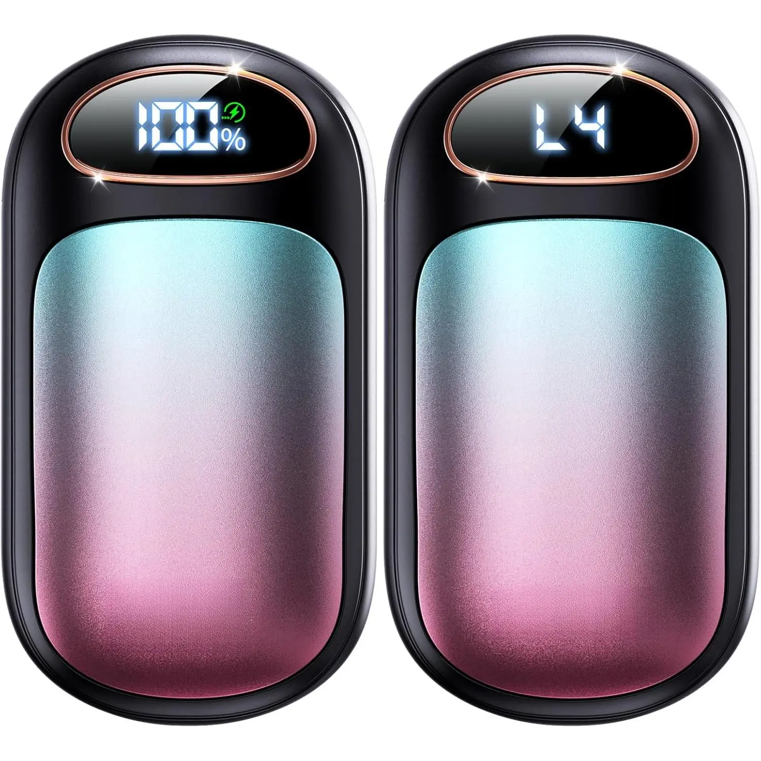 Electric Hand Warmers Rechargeable 2 Pack, 4 Levels Fast Heat, Reusable Hand Warmers with LED Display, Portable Magnetic Pocket Heater, Gifts  Christmas, Men, Women, Raynauds, Hunting, Golf