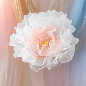 Large Artificial Peony Flower, European Style Wedding Sign-In Background, Realistic Paeonia Decor, Outdoor Garden, Home Stage Props
