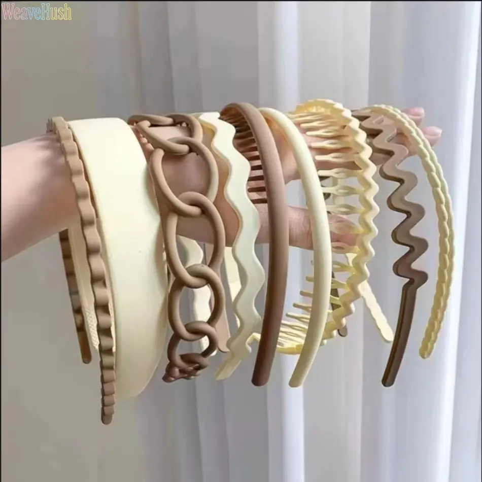 9Pcs Popular Toothed Non-Slip Headbands, Hair Tamer for Face Washing & Bangs Flyaways, Versatile Hair Styling Holder Daily Women Hair Accessories