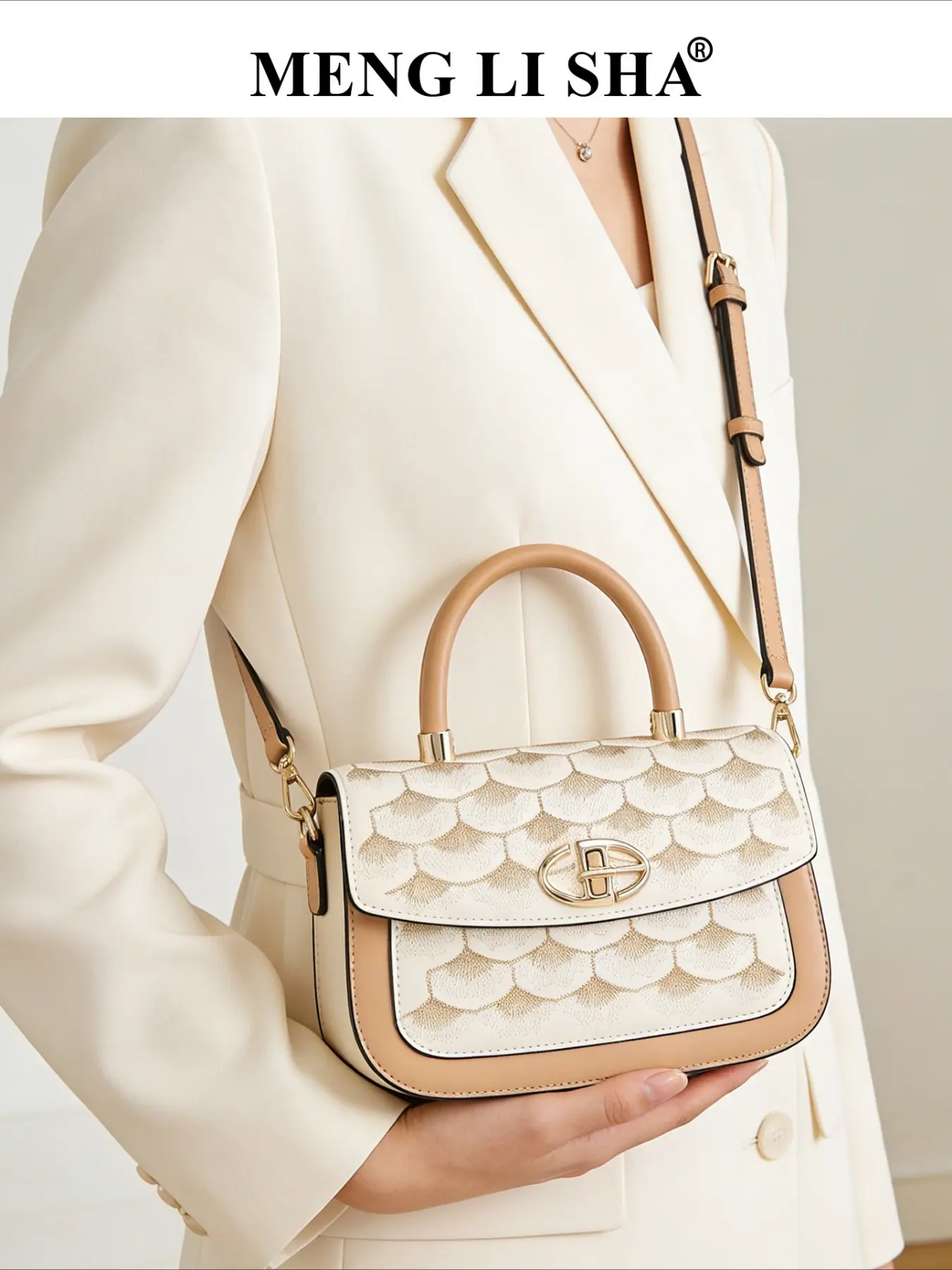 Dragon scale pattern niche design embroidery contrasting color portable small square bag women's new high-end light luxury shoulder messenger bag 2026