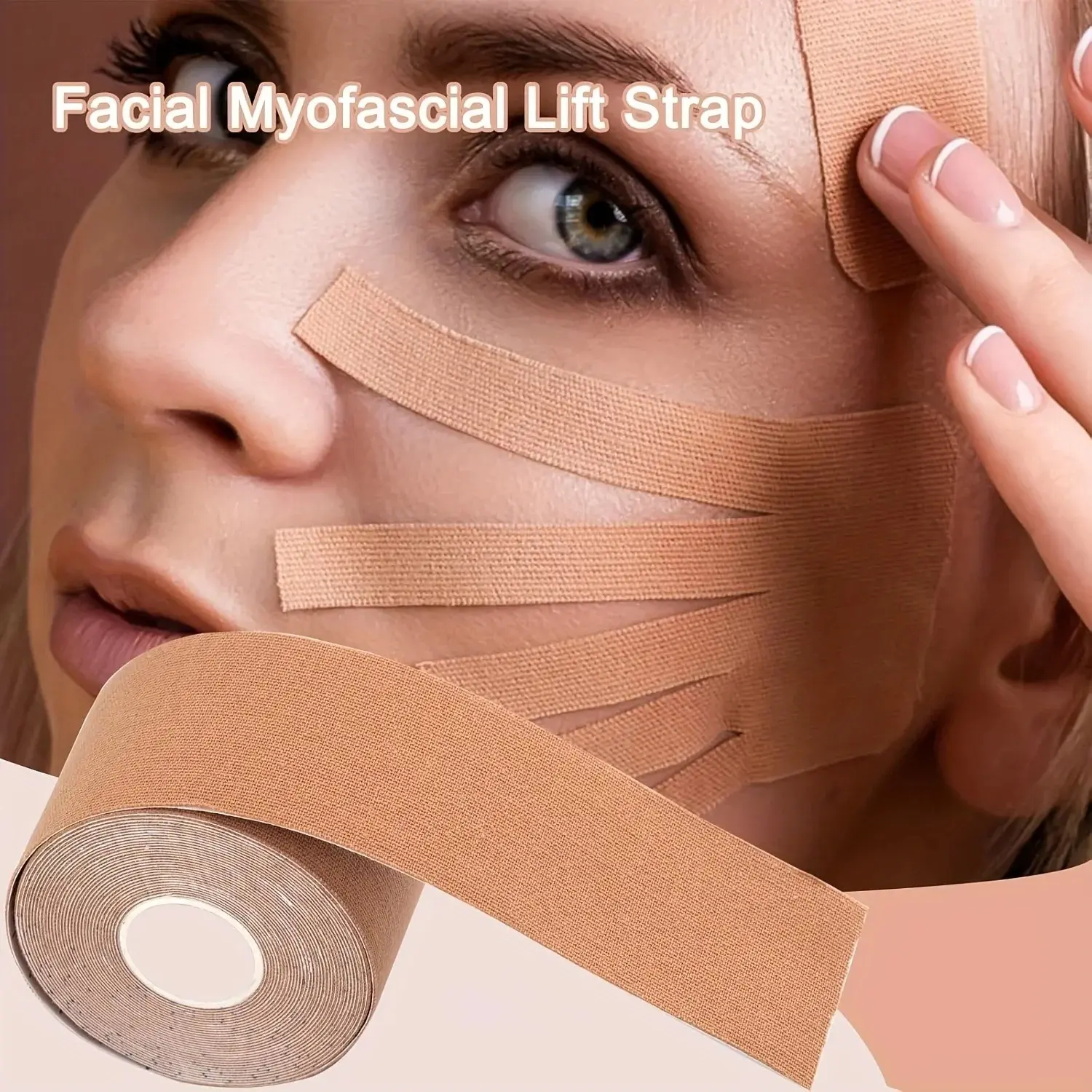 High Elasticity Facial Slimming Tape, Wrinkle Smoothing Tape, Multi-Purpose Smooth Face Sticker, Face Slimmer for Forehead Neck Lips Chin Care, Single Item