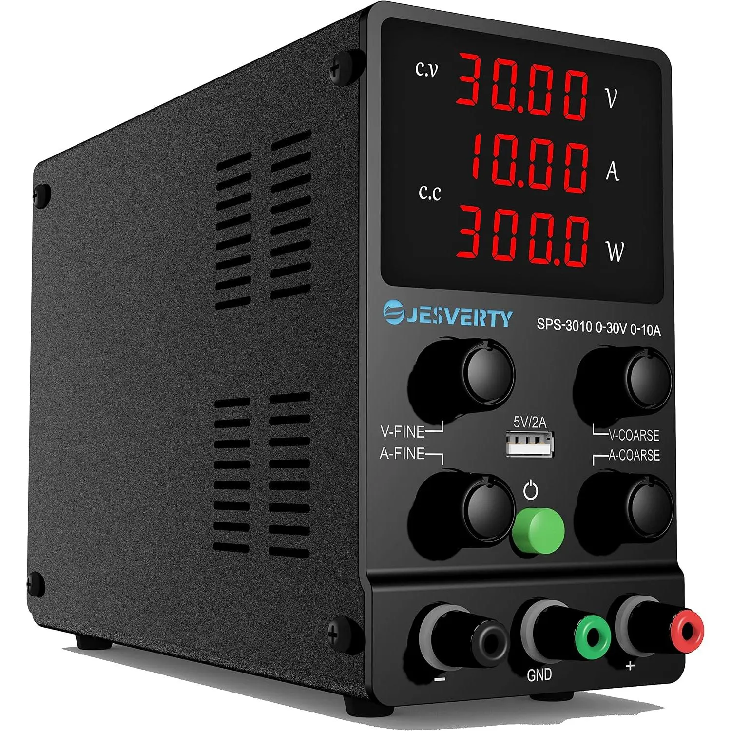 DC Power Supply Variable, 0-30V 0-10A Adjustable Switching DC Regulated Bench Power Supply with High Precision 4-Digit LED Display, 5V/2A USB Port, Coarse and Fine Adjustment SPS-3010 home