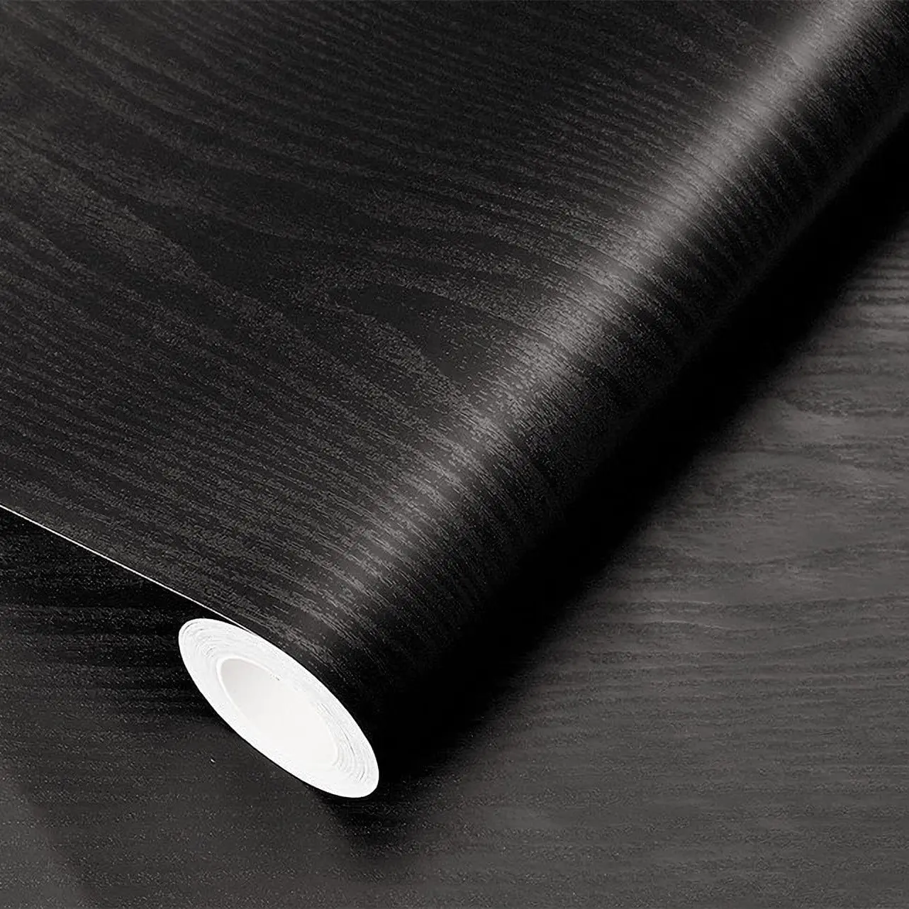 1 Roll Peel and Stick Wallpaper Classic Black Wood Contact Paper Decorative Self-Adhesive Film for Surfaces Interior Walls Easy to Clean Thickening Upgrade Increase Stomata and Reduces Bubble Generation Furnitur renov sticker Vinyl Wallpaper